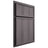 Shiloh Cabinetry Partial Overlay Napa Vertical Hickory Plain Cut Cadet Door