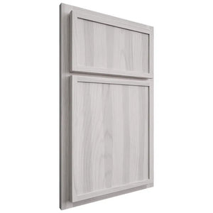 Shiloh Cabinetry Partial Overlay Napa Vertical Hickory Plain Cut Cotton Door