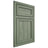 Shiloh Cabinetry Partial Overlay Napa Vertical Hickory Plain Cut Moss Door
