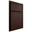Shiloh Cabinetry Partial Overlay Napa Vertical Maple Plain Cut Cocoa Door