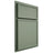 Shiloh Cabinetry Partial Overlay Napa Vertical Poplar Plain Cut Moss Door
