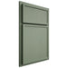 Shiloh Cabinetry Partial Overlay Napa Vertical Poplar Plain Cut Moss Door