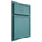 Shiloh Cabinetry Partial Overlay Napa Vertical Red Oak Plain Cut Aqua Door