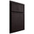 Shiloh Cabinetry Partial Overlay Napa Vertical Red Oak Plain Cut Espresso Door