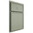 Shiloh Cabinetry Partial Overlay Napa Vertical Red Oak Plain Cut Moss Door