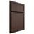 Shiloh Cabinetry Partial Overlay Napa Vertical White Oak Plain Cut Dusk Door