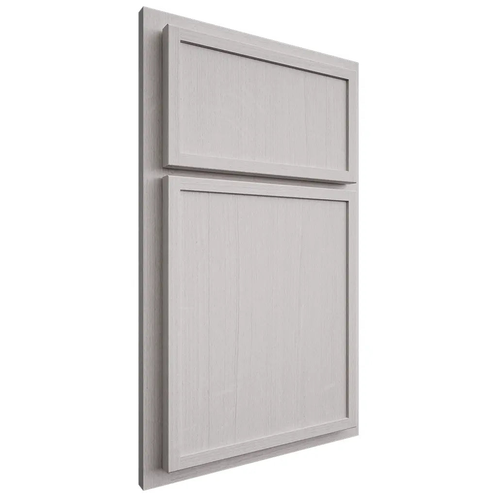 Shiloh Cabinetry Partial Overlay Napa Vertical White Oak Quarter Sawn Cotton Door