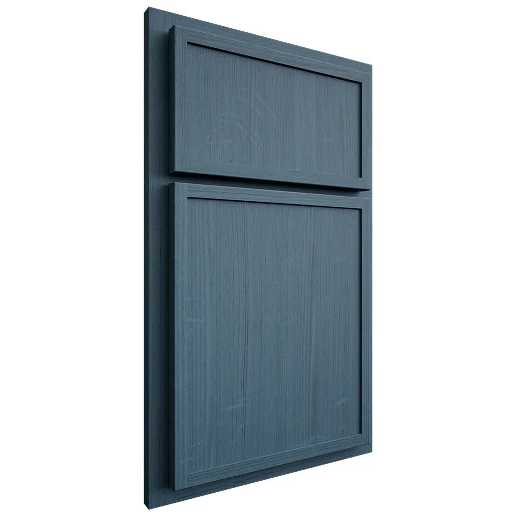 Shiloh Cabinetry Partial Overlay Napa Vertical White Oak Quarter Sawn Hudson Door
