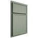 Shiloh Cabinetry Partial Overlay Napa Vertical White Oak Quarter Sawn Moss Door