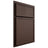 Shiloh Cabinetry Partial Overlay Napa Vertical White Oak Rift Cut Dusk Door