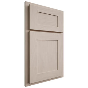 Shiloh Cabinetry Partial Overlay New Haven Alder Plain Cut White Sands Door