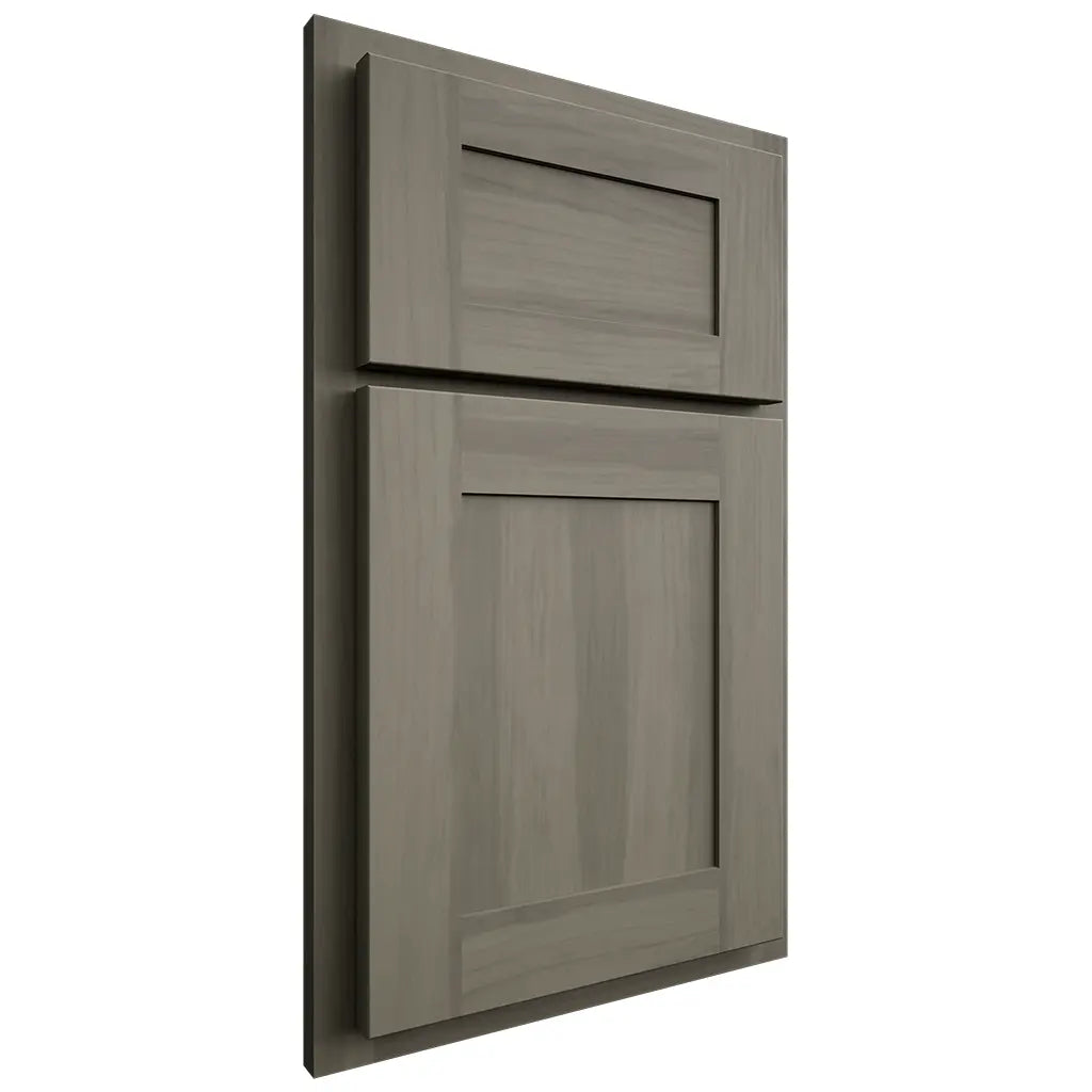Shiloh Cabinetry Partial Overlay New Haven Hickory Plain Cut Thyme Door