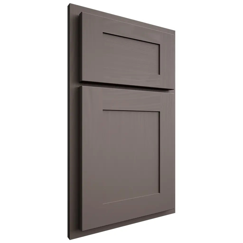 Shiloh Cabinetry Partial Overlay New Haven Poplar Plain Cut Heatherstone Door