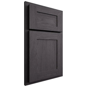 Shiloh Cabinetry Partial Overlay New Haven Red Oak Plain Cut Harbor Door