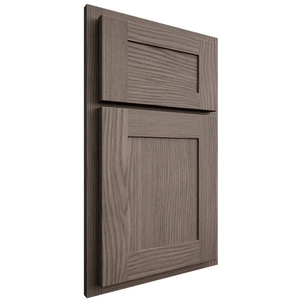 Shiloh Cabinetry Partial Overlay New Haven White Oak Plain Cut Clay Door