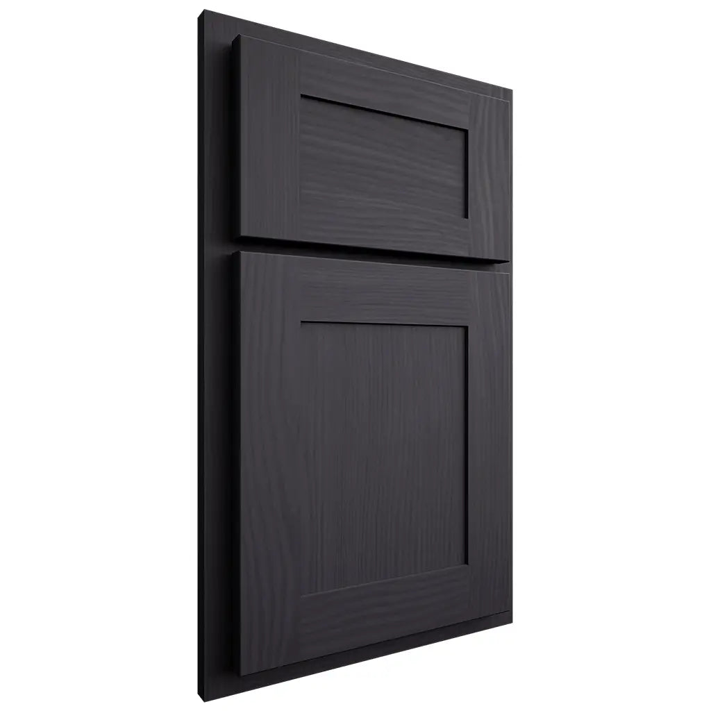 Shiloh Cabinetry Partial Overlay New Haven White Oak Plain Cut Harbor Door