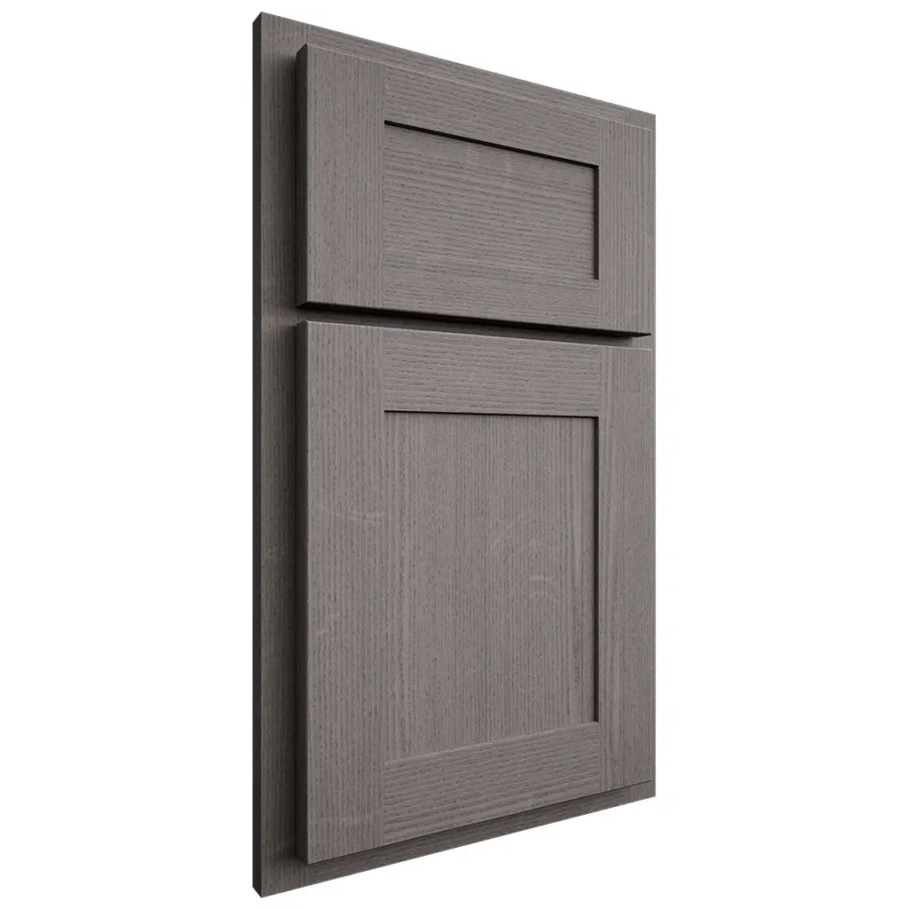 Shiloh Cabinetry Partial Overlay New Haven White Oak Quarter Sawn Flagstone Door