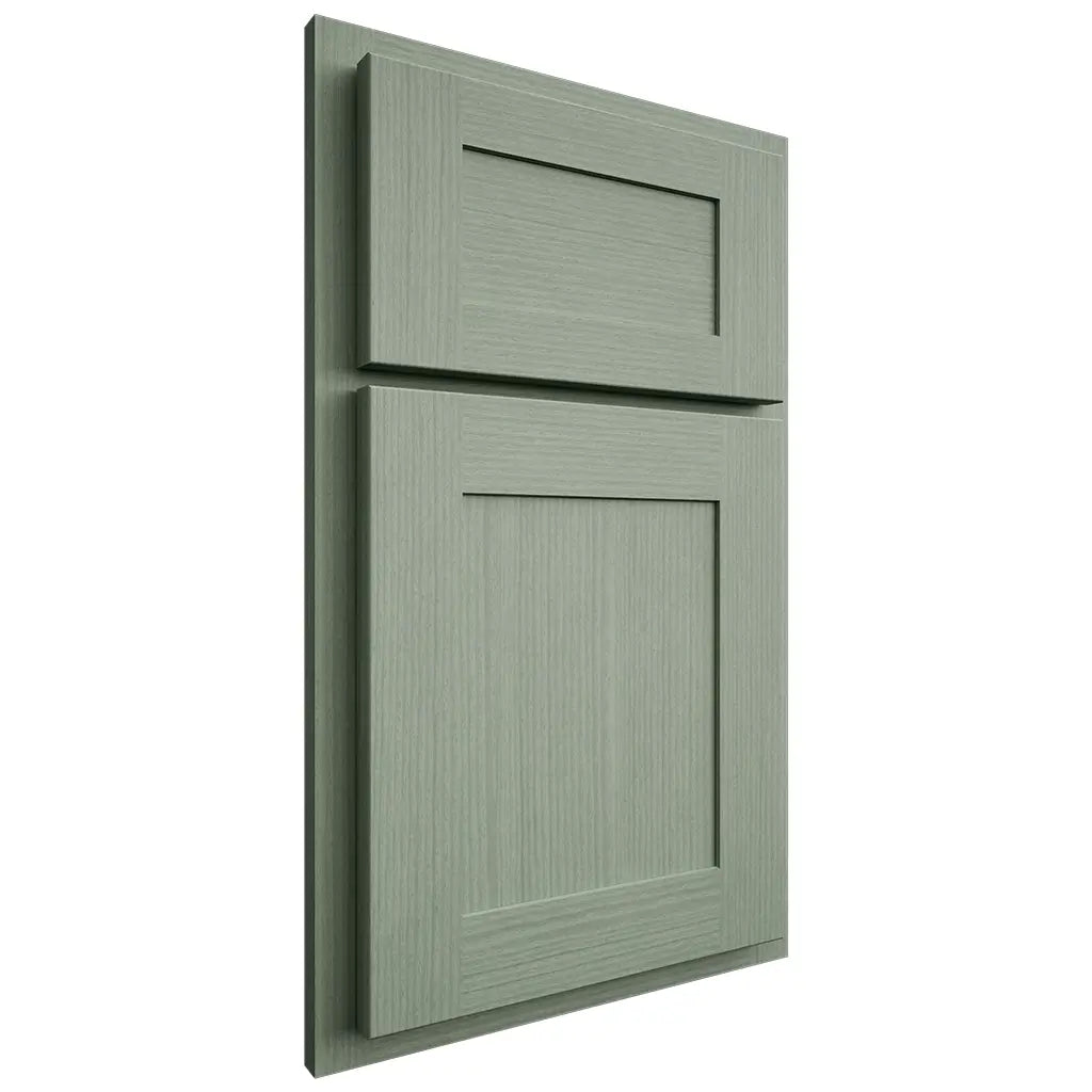 Shiloh Cabinetry Partial Overlay New Haven White Oak Rift Cut Moss Door