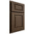 Shiloh Cabinetry Partial Overlay Oxford Alder Plain Cut Caviar Door