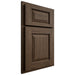 Shiloh Cabinetry Partial Overlay Oxford Alder Plain Cut Caviar Door