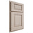 Shiloh Cabinetry Partial Overlay Oxford Alder Plain Cut White Sands Door