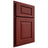 Shiloh Cabinetry Partial Overlay Oxford Cherry Plain Cut Red Door