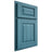 Shiloh Cabinetry Partial Overlay Oxford Hickory Plain Cut Aqua Door