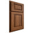 Shiloh Cabinetry Partial Overlay Oxford Hickory Plain Cut Burnt Sugar Door
