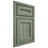 Shiloh Cabinetry Partial Overlay Oxford Hickory Plain Cut Moss Door