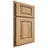 Shiloh Cabinetry Partial Overlay Oxford Hickory Plain Cut Natural Door