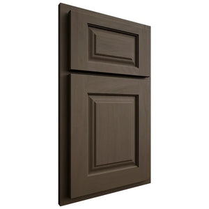 Shiloh Cabinetry Partial Overlay Oxford Maple Plain Cut Perfect Brown Door