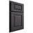 Shiloh Cabinetry Partial Overlay Oxford Red Oak Plain Cut Harbor Door