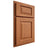 Shiloh Cabinetry Partial Overlay Oxford Red Oak Plain Cut Harvest Door