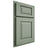 Shiloh Cabinetry Partial Overlay Oxford White Oak Plain Cut Moss Door