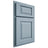 Shiloh Cabinetry Partial Overlay Oxford White Oak Plain Cut Sky Door