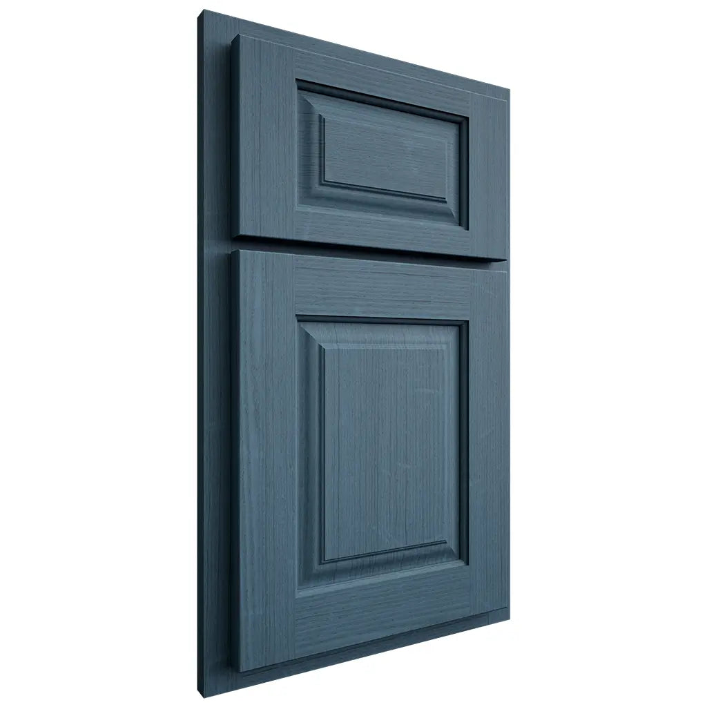Shiloh Cabinetry Partial Overlay Oxford White Oak Quarter Sawn Hudson Door
