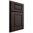 Shiloh Cabinetry Partial Overlay Oxford White Oak Quarter Sawn Morel Door