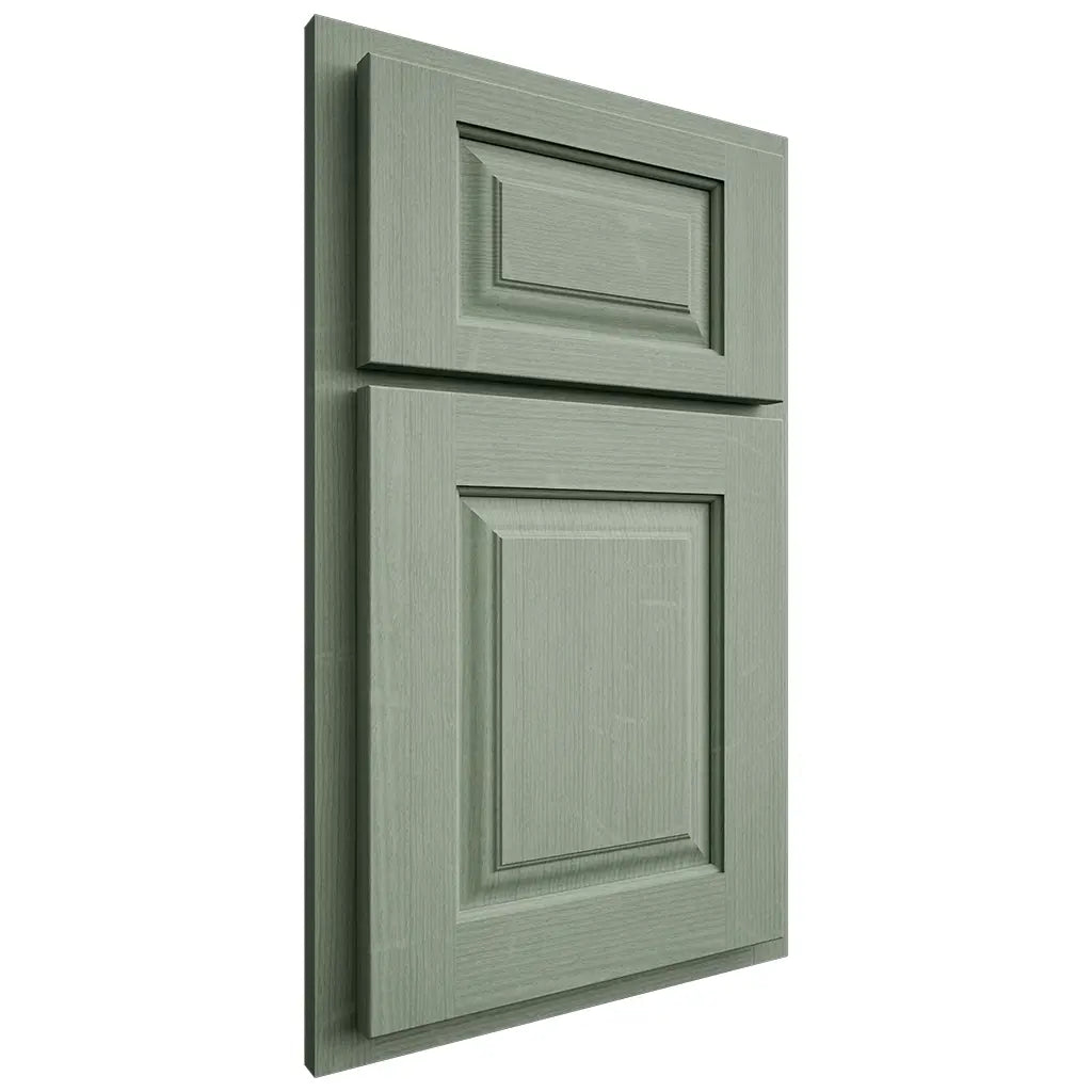 Shiloh Cabinetry Partial Overlay Oxford White Oak Quarter Sawn Moss Door