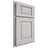 Shiloh Cabinetry Partial Overlay Oxford White Oak Rift Cut Cotton Door