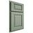Shiloh Cabinetry Partial Overlay Oxford White Oak Rift Cut Moss Door