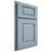 Shiloh Cabinetry Partial Overlay Oxford White Oak Rift Cut Sky Door
