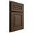 Shiloh Cabinetry Partial Overlay Portland Alder Plain Cut Caviar Door