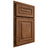 Shiloh Cabinetry Partial Overlay Portland Cherry Plain Cut Carob Door