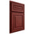 Shiloh Cabinetry Partial Overlay Portland Cherry Plain Cut Red Door