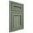 Shiloh Cabinetry Partial Overlay Portland Hickory Plain Cut Moss Door