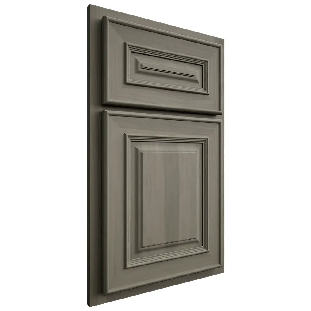 Shiloh Cabinetry Partial Overlay Portland Hickory Plain Cut Thyme Door