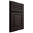 Shiloh Cabinetry Partial Overlay Portland Maple Plain Cut Espresso Door