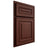 Shiloh Cabinetry Partial Overlay Portland Maple Plain Cut Sable Door