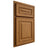 Shiloh Cabinetry Partial Overlay Portland Red Oak Plain Cut Autumn Door