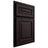 Shiloh Cabinetry Partial Overlay Portland Red Oak Plain Cut Espresso Door